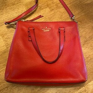 Kate Spade Hayley satchel crossbody red